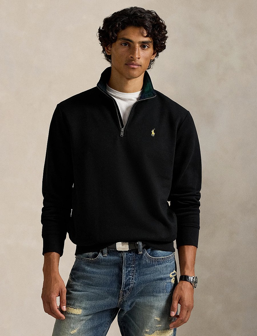 Polo Ralph Lauren - The RL Fleece Quarter-Zip Sweatshirt - polo black - 3