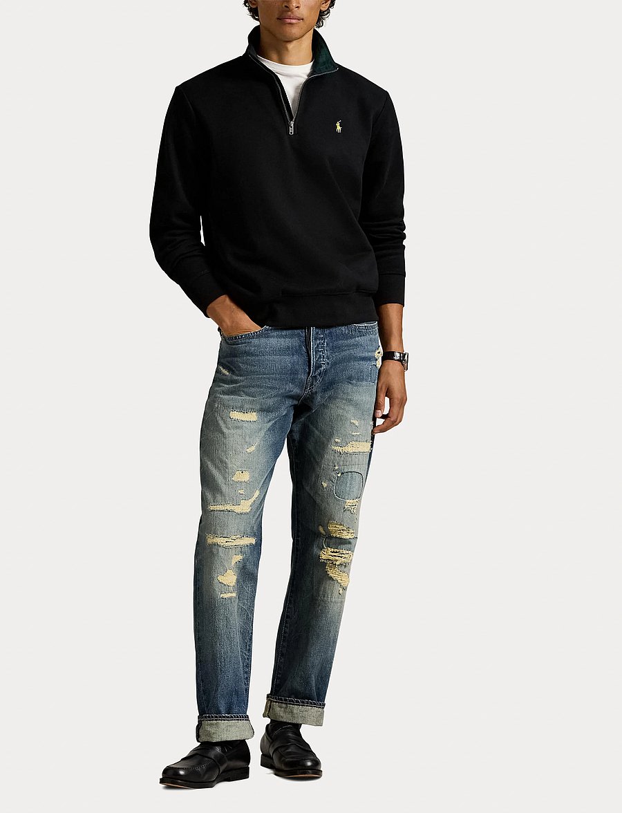 Polo Ralph Lauren - The RL Fleece Quarter-Zip Sweatshirt - polo black - 4