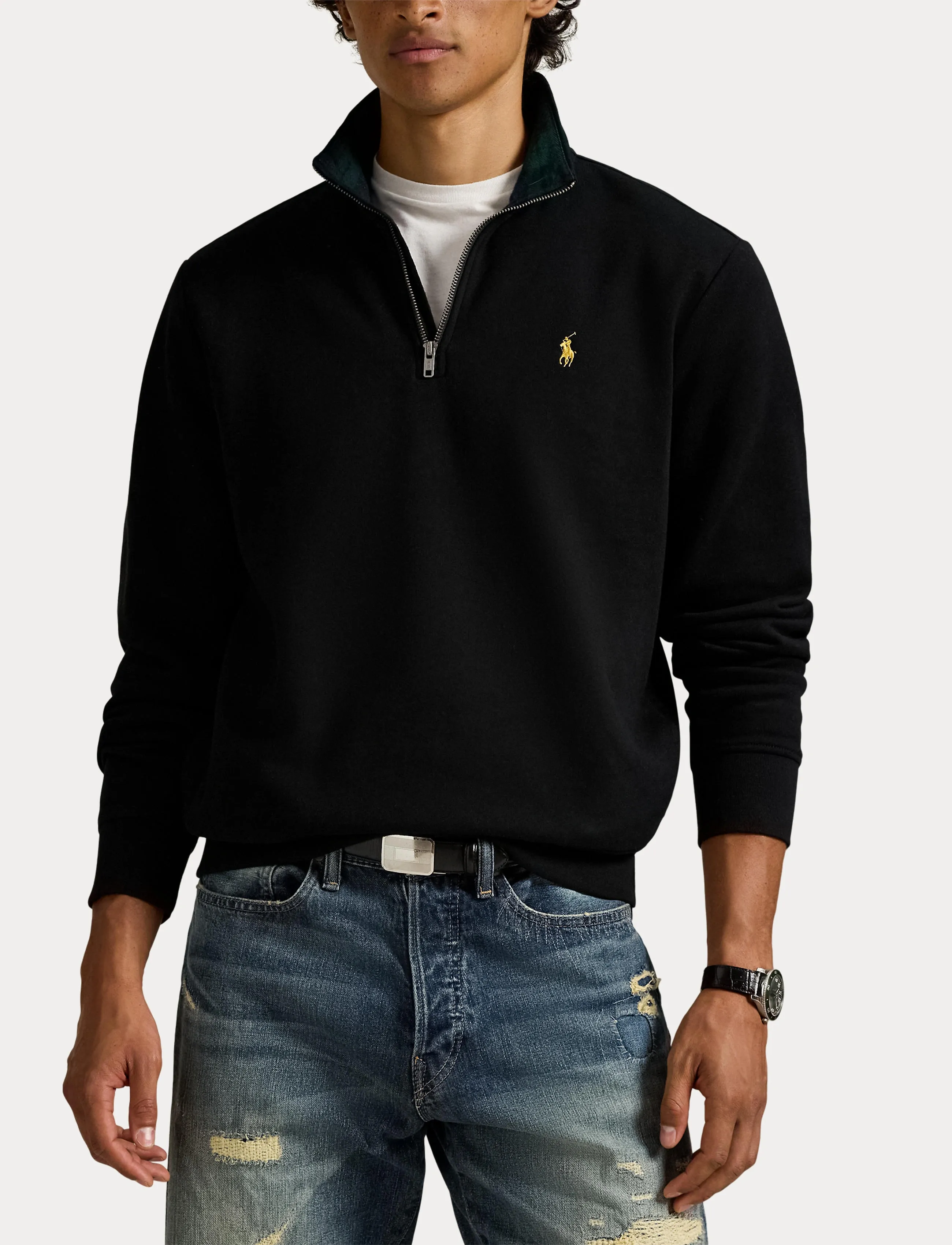 Polo Ralph Lauren - The RL Fleece Quarter-Zip Sweatshirt - polo black - 5