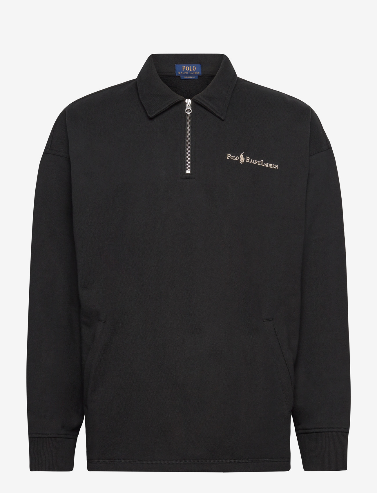 Polo Ralph Lauren - Relaxed Fit Logo Fleece Sweatshirt - tõmblukk-kaelusega dressipluusid - polo black - 0