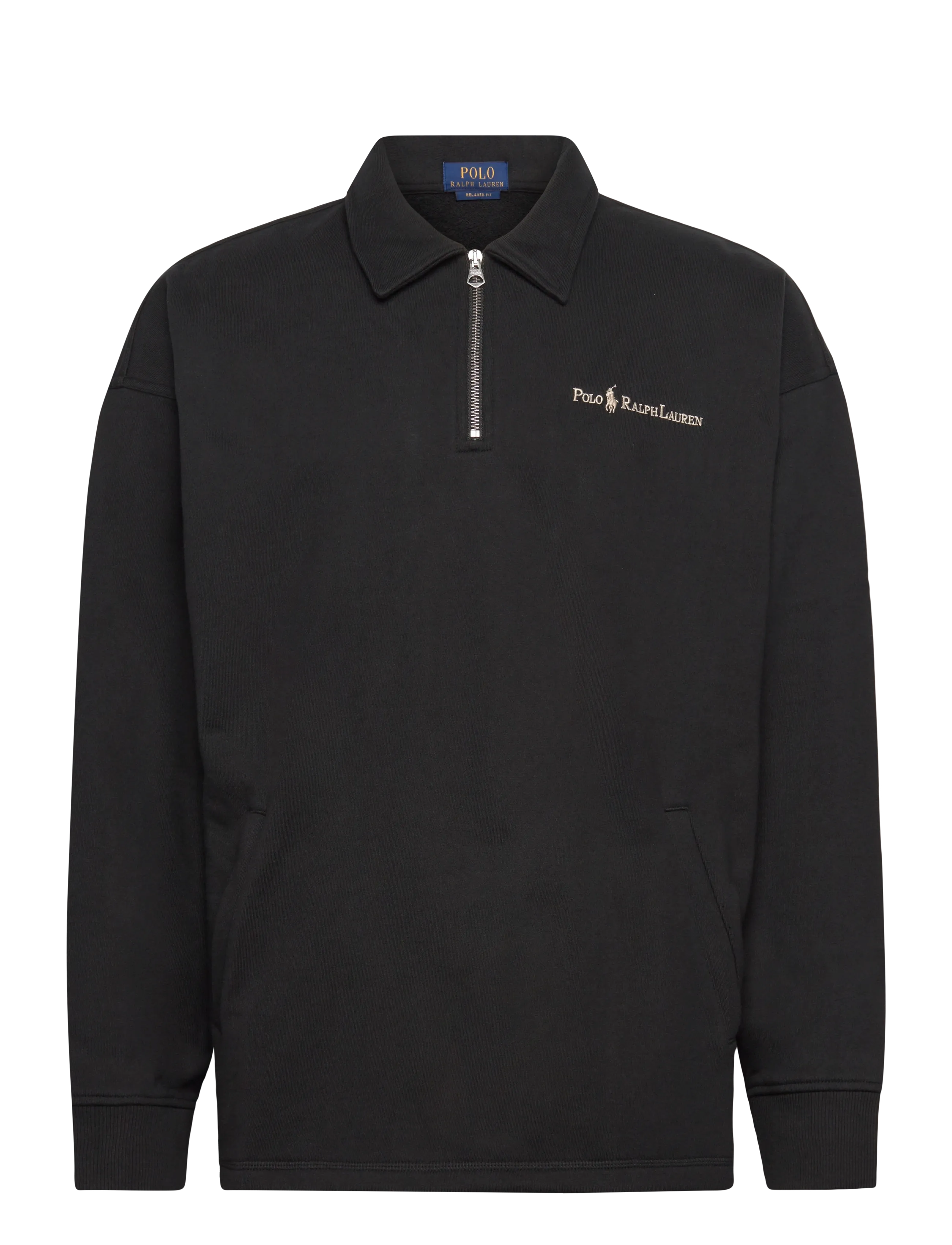 Relaxed Fit Logo Fleece Sweatshirt - POLO BLACK