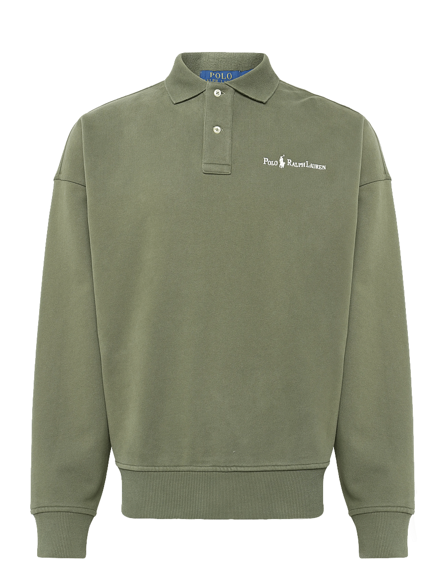 Polo Ralph Lauren - Relaxed Fit Logo Collared Sweatshirt - sweatshirts - cruise olive - 1