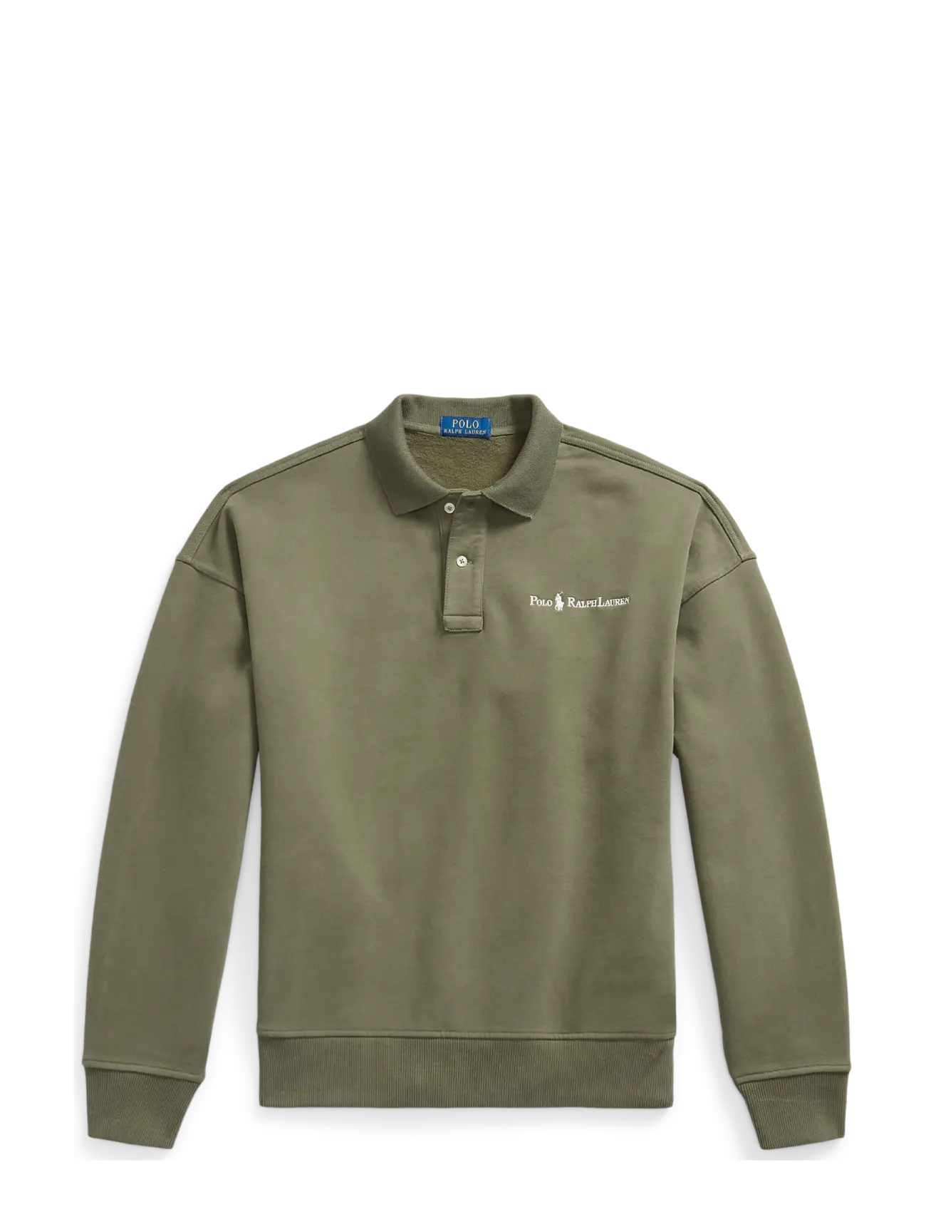 Polo Ralph Lauren - Relaxed Fit Logo Collared Sweatshirt - sweatshirts - cruise olive - 1