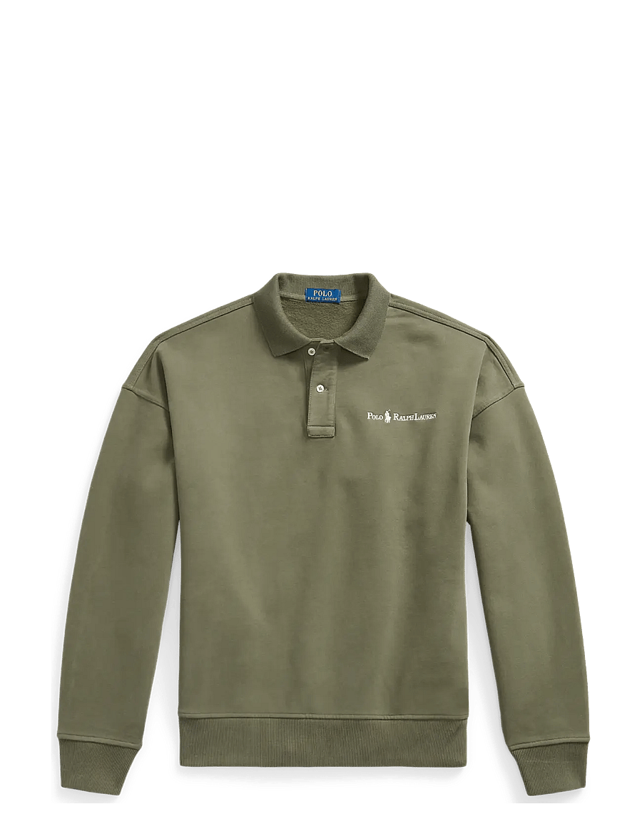 Polo Ralph Lauren - Relaxed Fit Logo Collared Sweatshirt - sweatshirts - cruise olive - 1