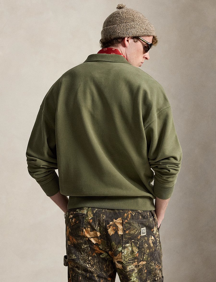 Polo Ralph Lauren - Relaxed Fit Logo Collared Sweatshirt - sweatshirts - cruise olive - 2