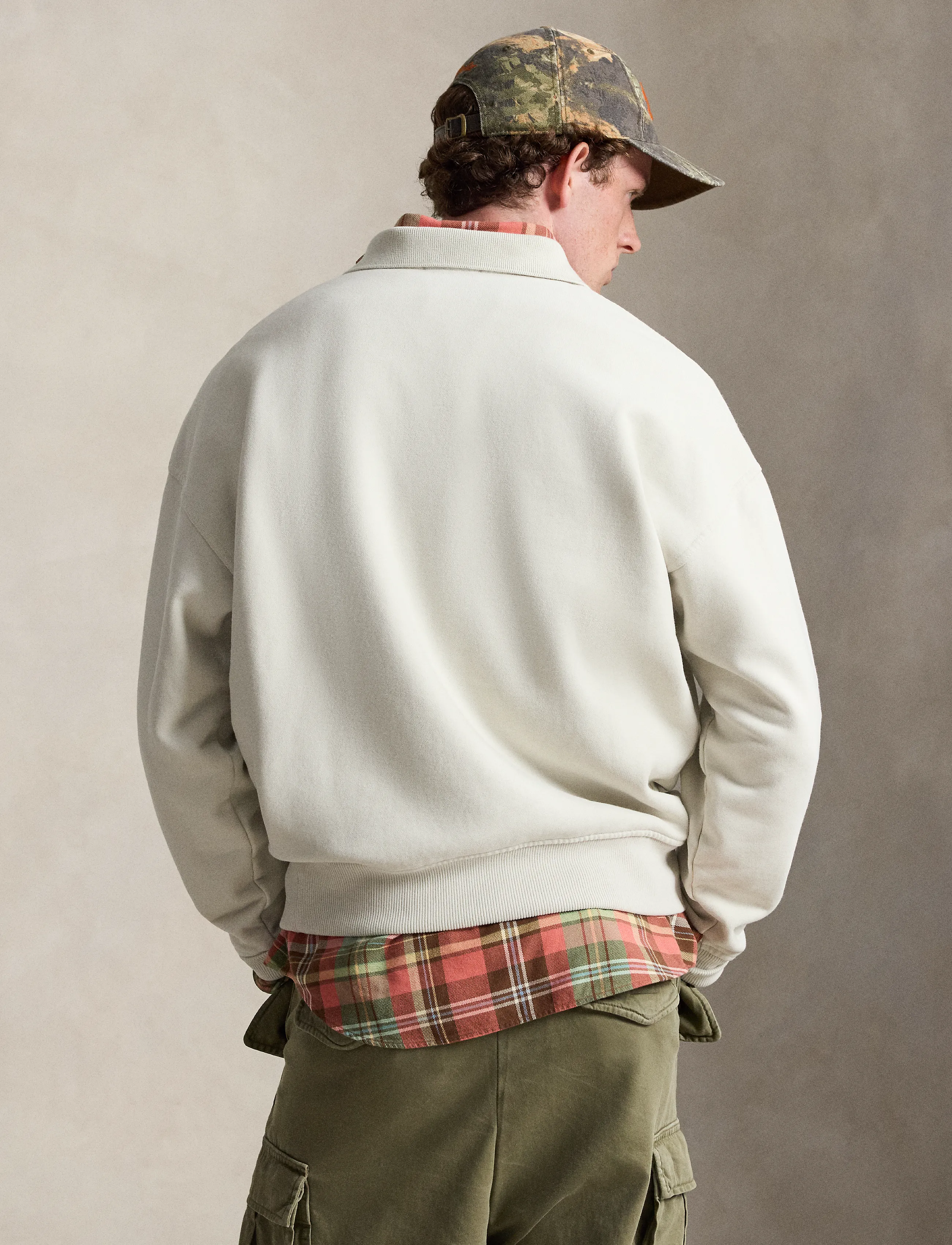 Polo Ralph Lauren - Relaxed Fit Logo Collared Sweatshirt - sweatshirts - stone pebble - 2