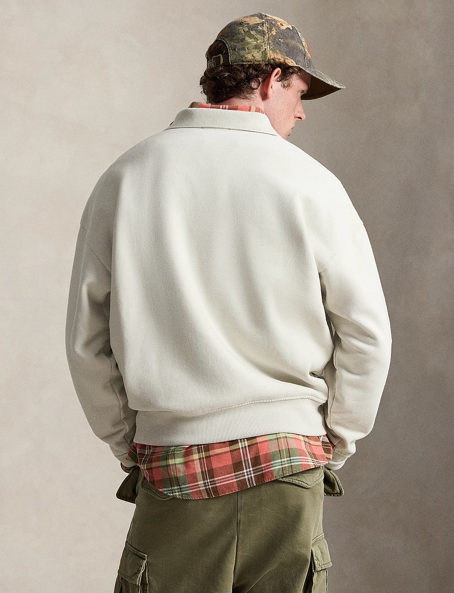 Polo Ralph Lauren - Relaxed Fit Logo Collared Sweatshirt - sweatshirts - stone pebble - 2