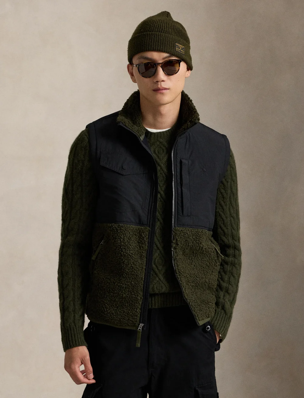 Polo Ralph Lauren - BONDED HI-PILE-VST - vestid - company olive/pol - 3