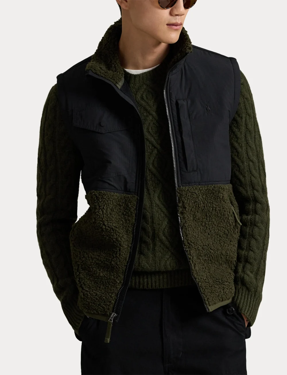 Polo Ralph Lauren - BONDED HI-PILE-VST - vestid - company olive/pol - 5