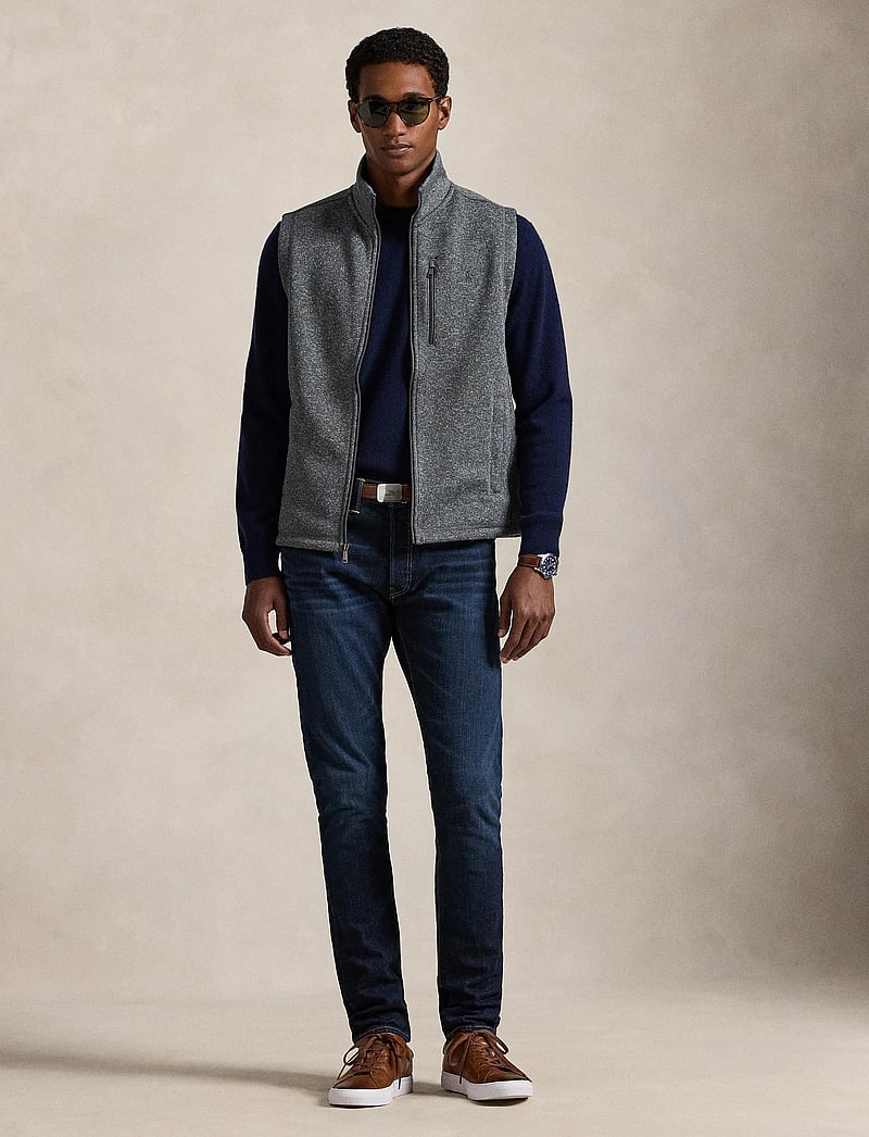 Polo Ralph Lauren - Brushed Fleece Mockneck Vest - veste - fortress grey hea - 0