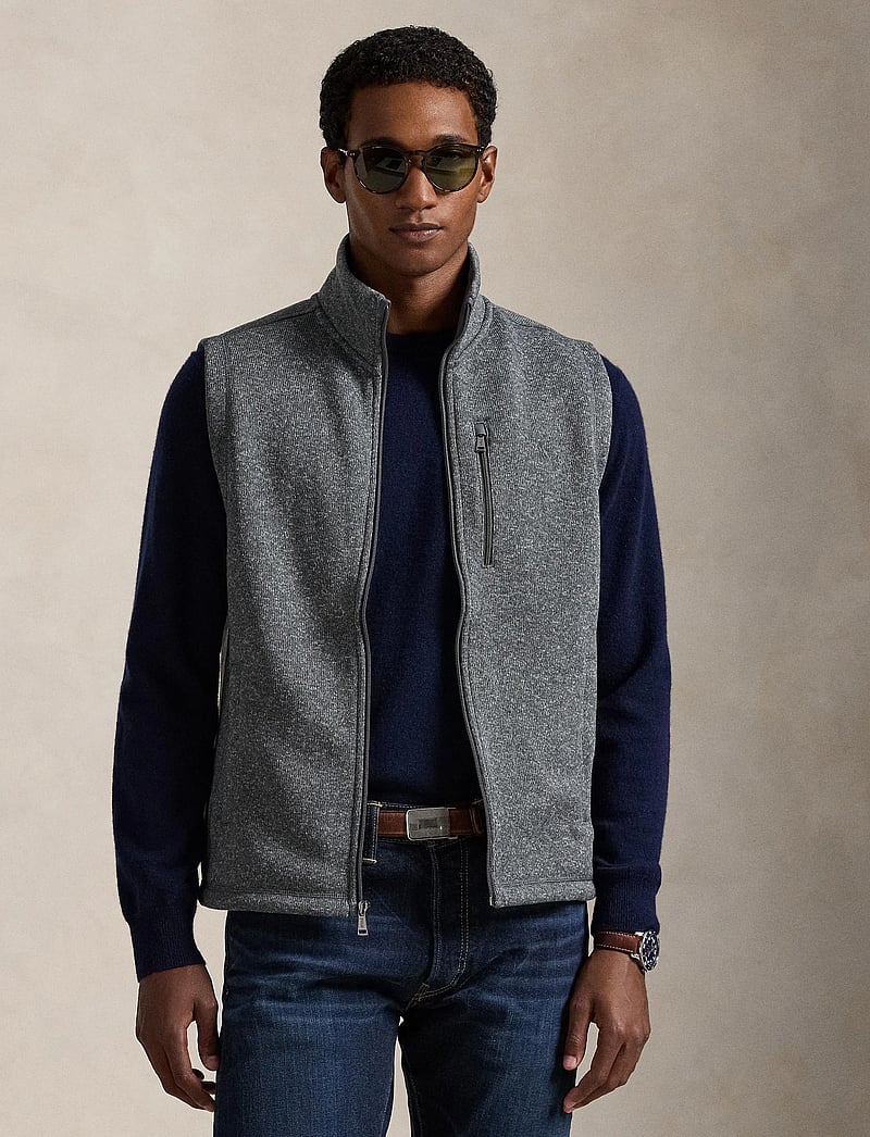 Polo Ralph Lauren - Brushed Fleece Mockneck Vest - veste - fortress grey hea - 3