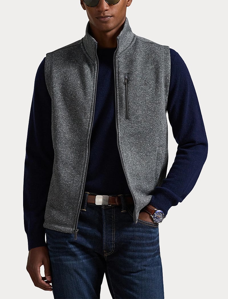 Polo Ralph Lauren - Brushed Fleece Mockneck Vest - veste - fortress grey hea - 5
