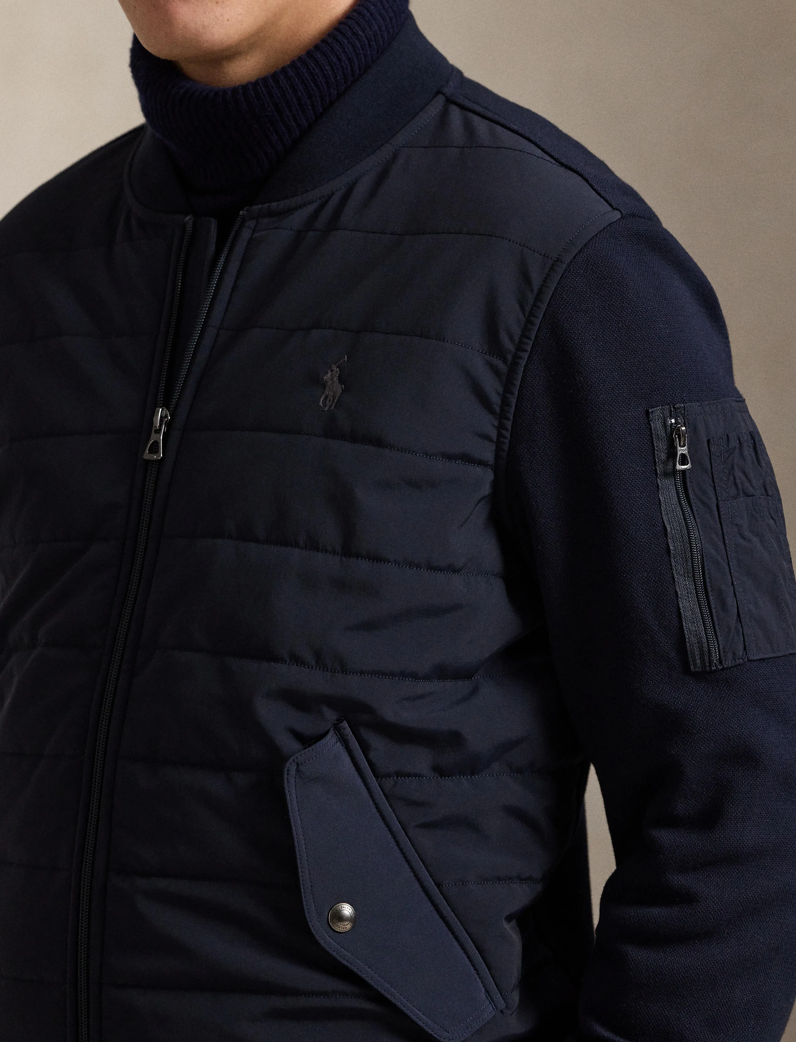 Polo Ralph Lauren - Hybrid Bomber Jacket - hybridjakker - aviator navy - 4