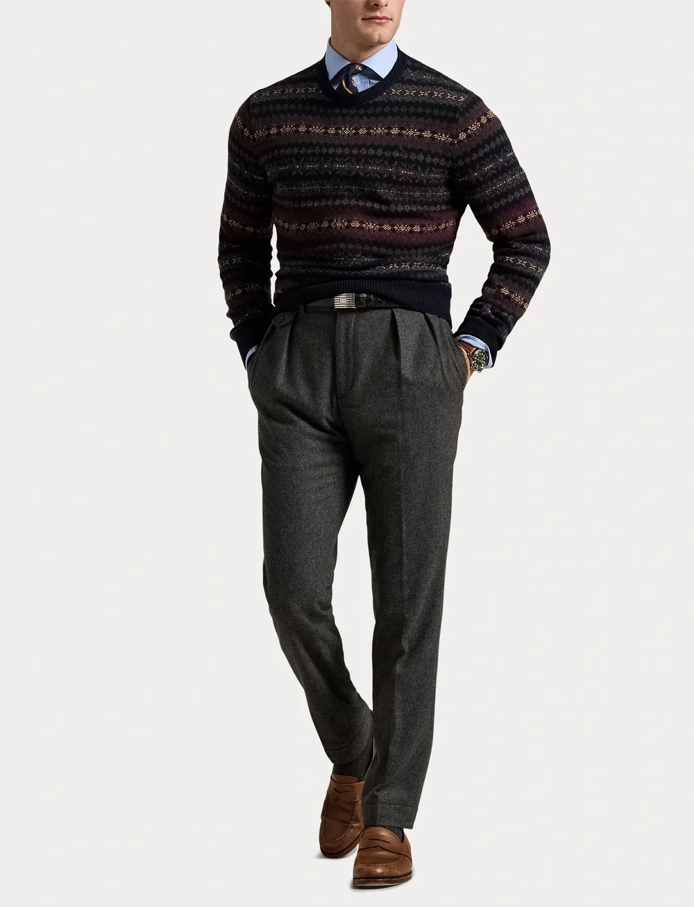 Polo Ralph Lauren - Fair Isle Wool Sweater - rund hals - navy combo - 4