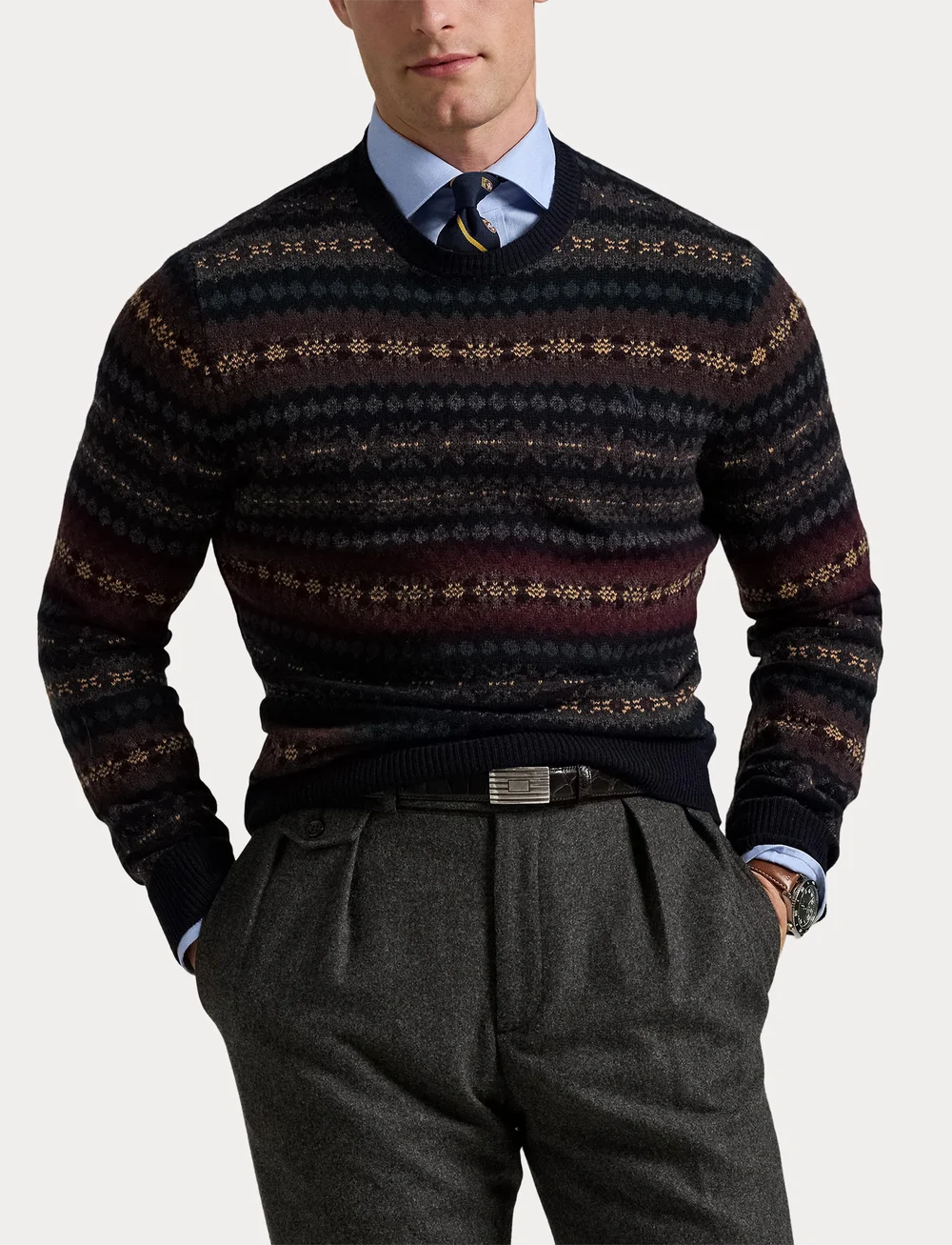 Polo Ralph Lauren - Fair Isle Wool Sweater - rund hals - navy combo - 5