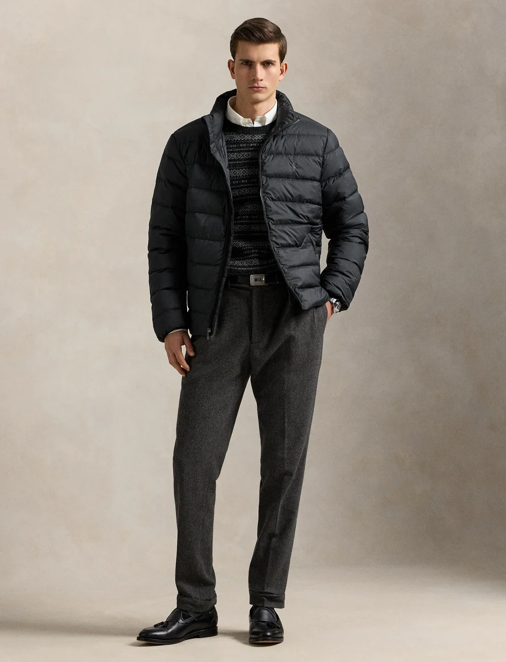 Polo Ralph Lauren - Fair Isle Wool Sweater - rundhals - charcoal combo - 0