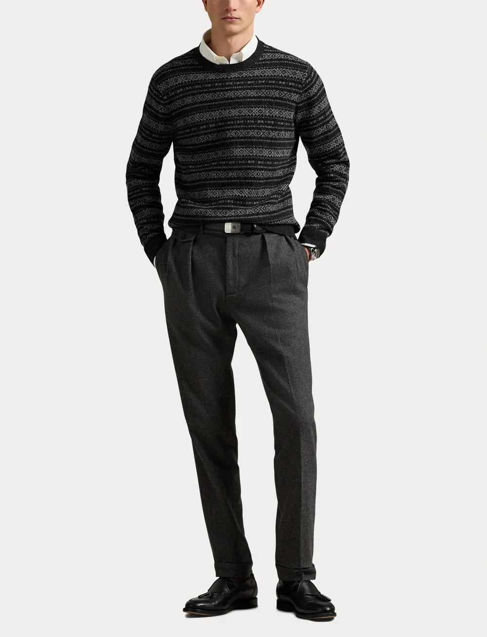 Polo Ralph Lauren - Fair Isle Wool Sweater - rundhals - charcoal combo - 4