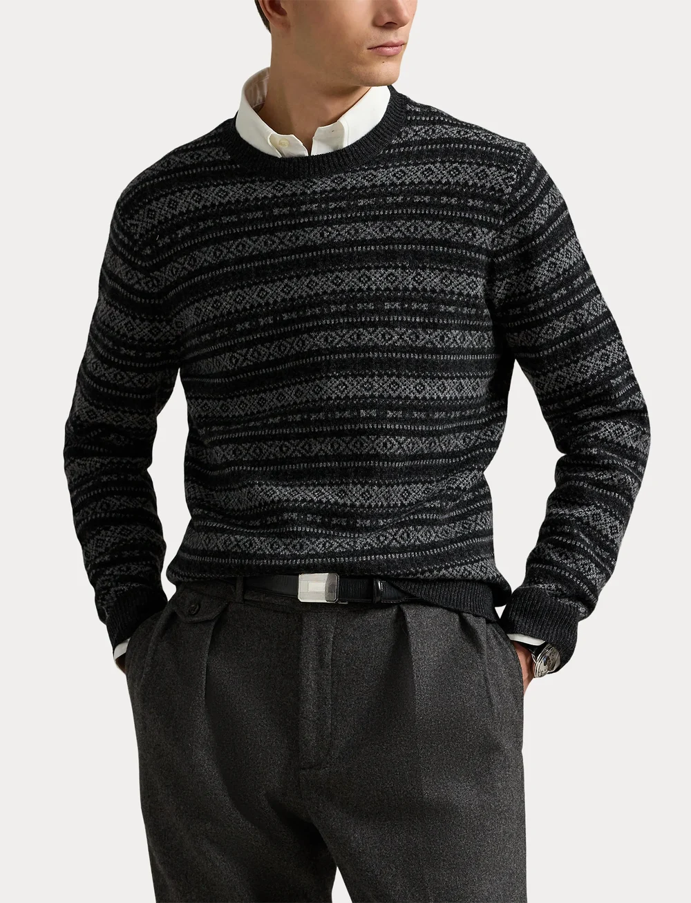 Polo Ralph Lauren - Fair Isle Wool Sweater - rundhals - charcoal combo - 5