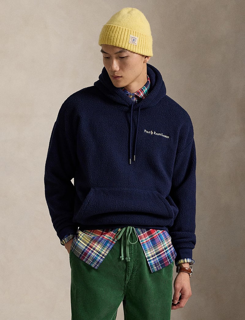 Polo Ralph Lauren - Relaxed Fit Logo Pile Fleece Hoodie - teddy kampsunid - cruise navy - 3