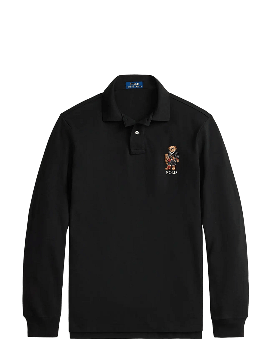 Polo Ralph Lauren - Classic Fit Polo Bear Mesh Polo Shirt - fa25 polo black h - 1