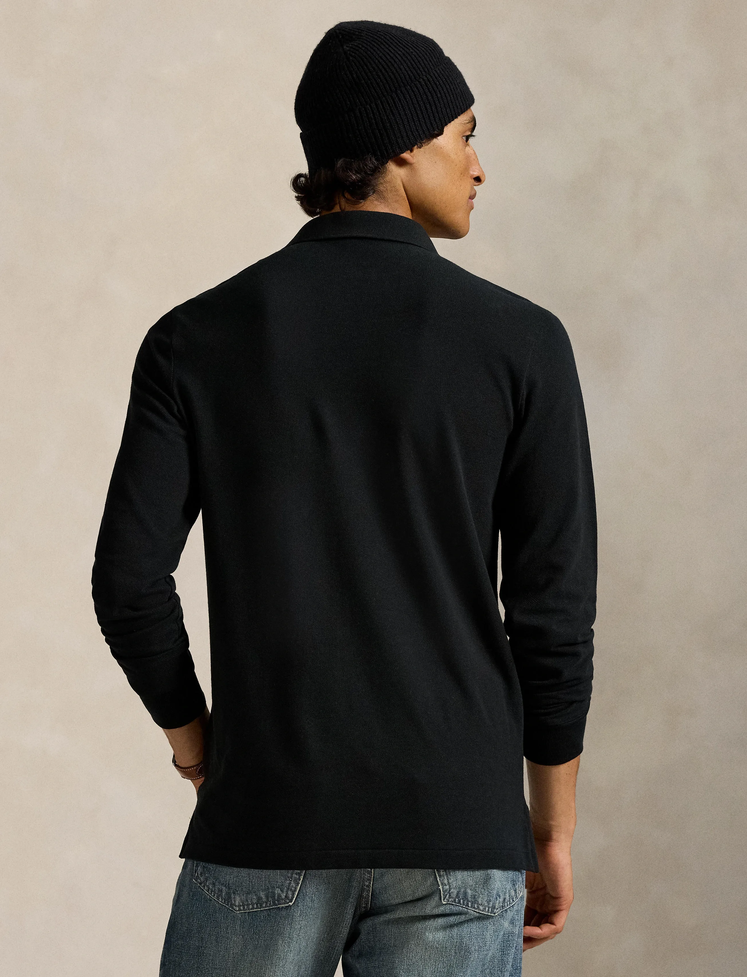 Polo Ralph Lauren - Classic Fit Polo Bear Mesh Polo Shirt - fa25 polo black h - 2