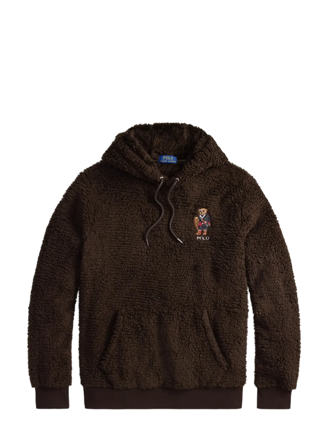 Polo Ralph Lauren - Polo Bear Pile Fleece Hoodie - fa25 antq brown h - 1