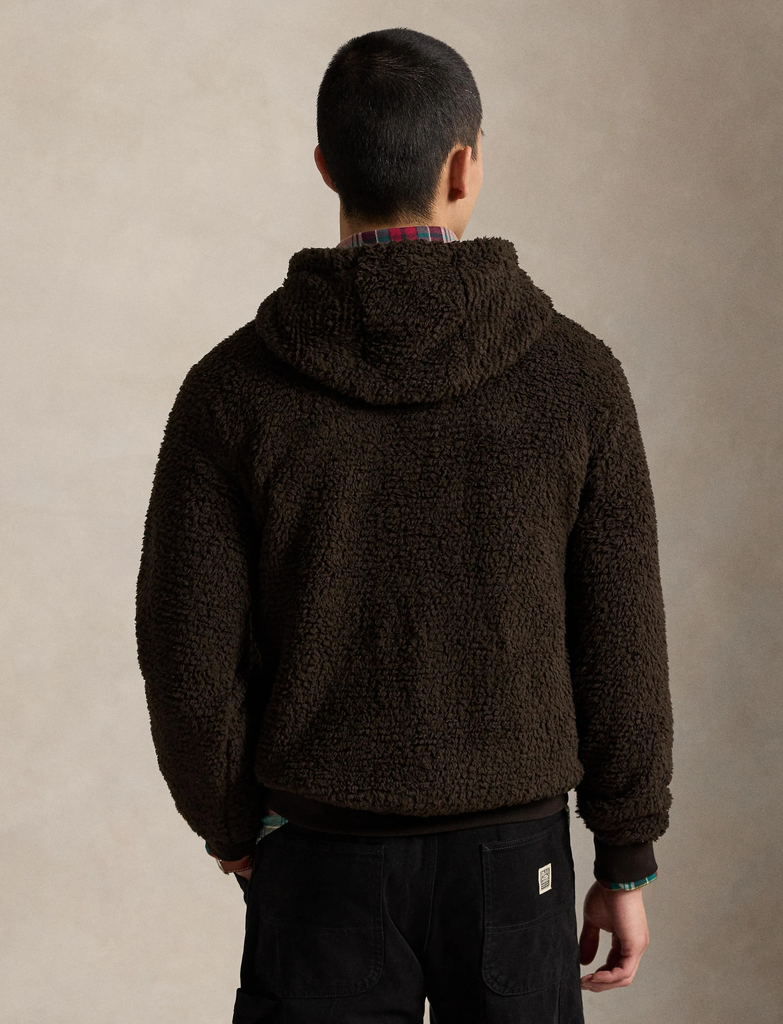 Polo Ralph Lauren - Polo Bear Pile Fleece Hoodie - fa25 antq brown h - 2