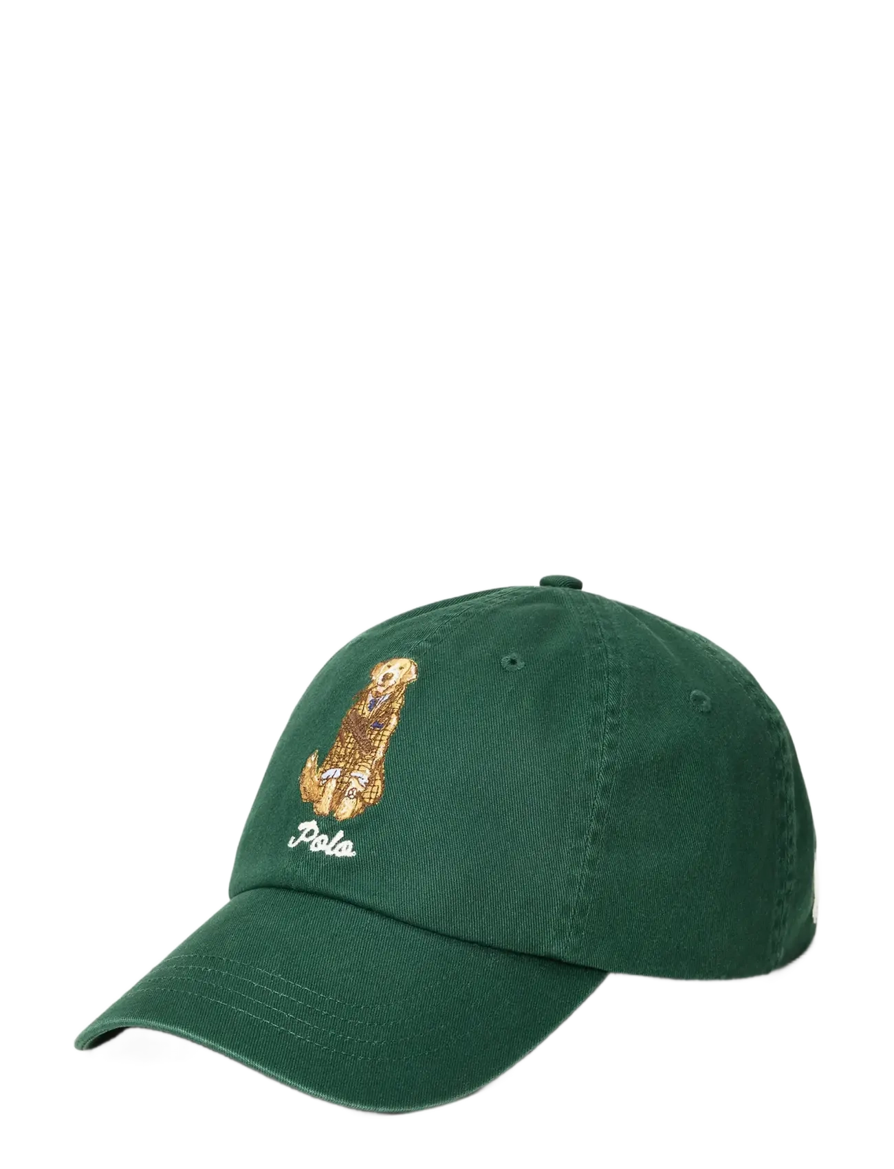 Dog-Embroidered Twill Ball Cap - VINTAGE PINE