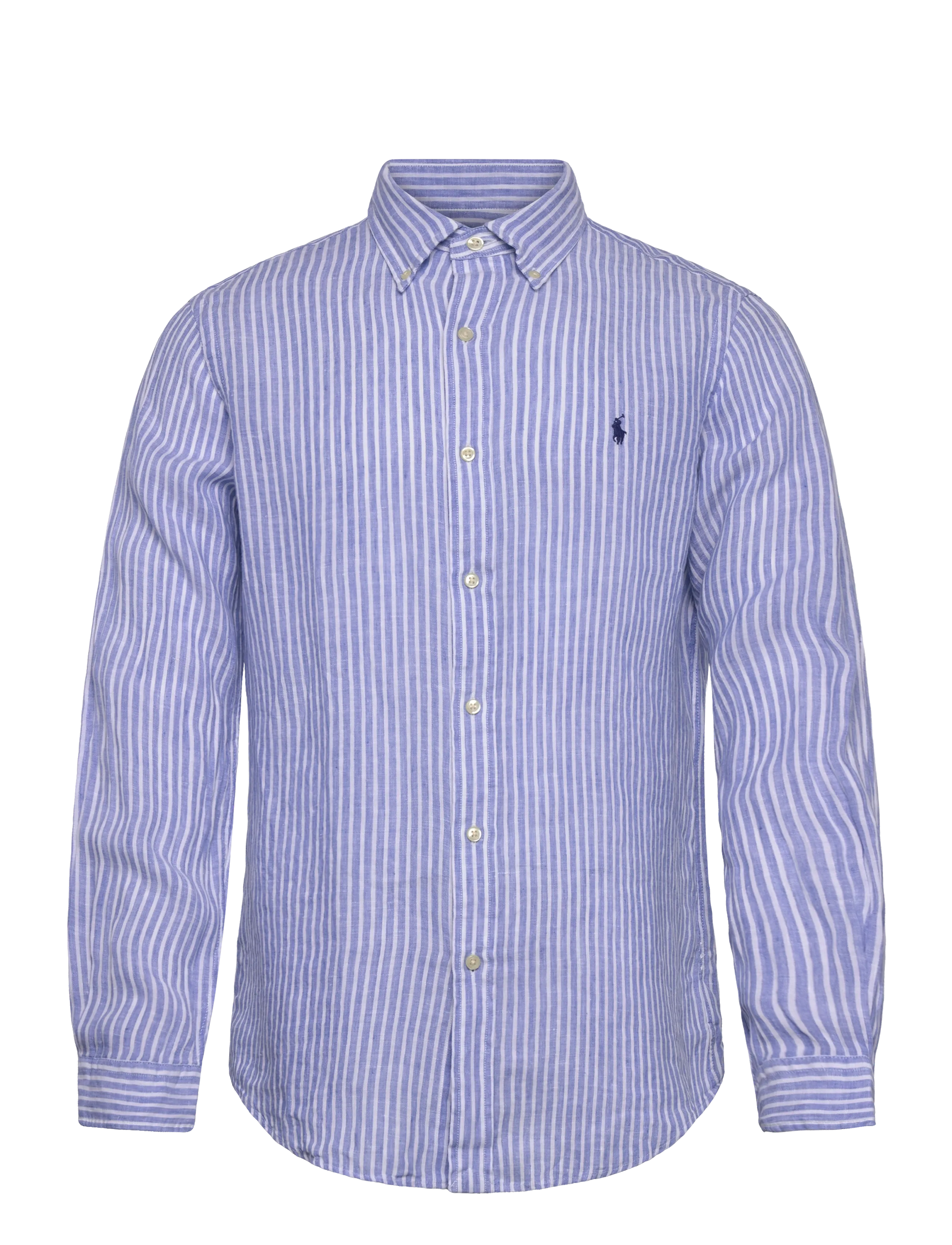 Polo Ralph Lauren Custom Fit Striped Linen Shirt - Frühlingsgarderobe - 5137A BLUE/WHITE / blue