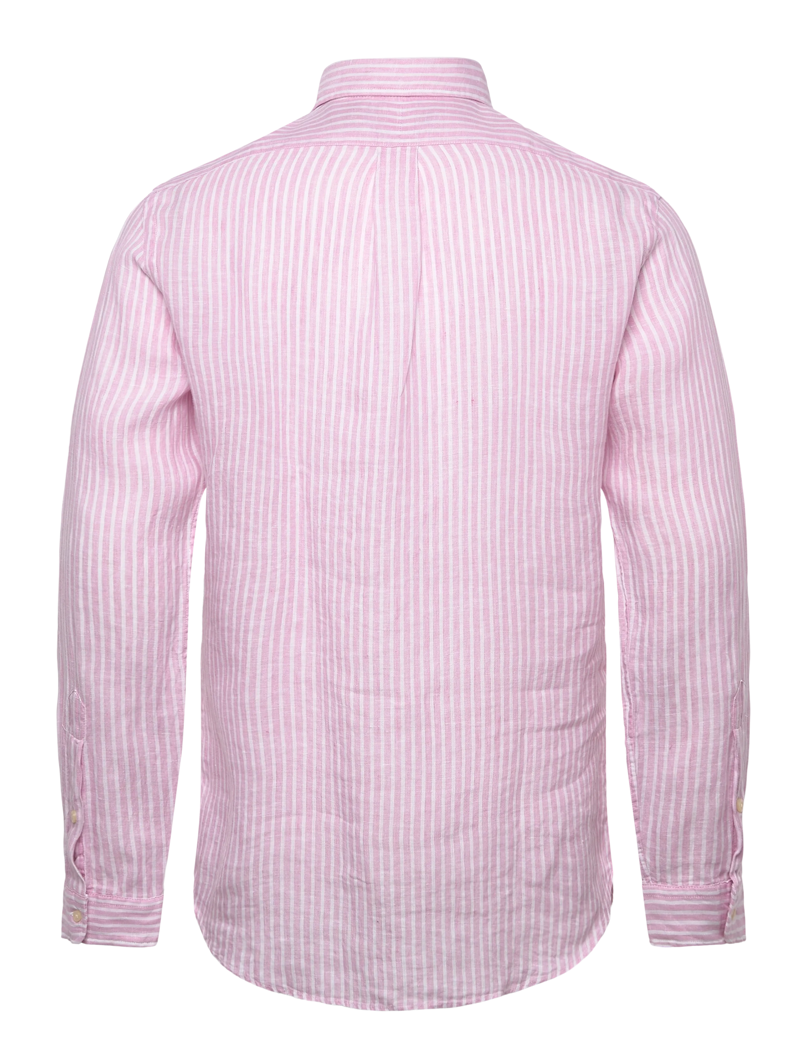 Polo Ralph Lauren - Custom Fit Striped Linen Shirt - striped shirts - 5137b pink white - 2