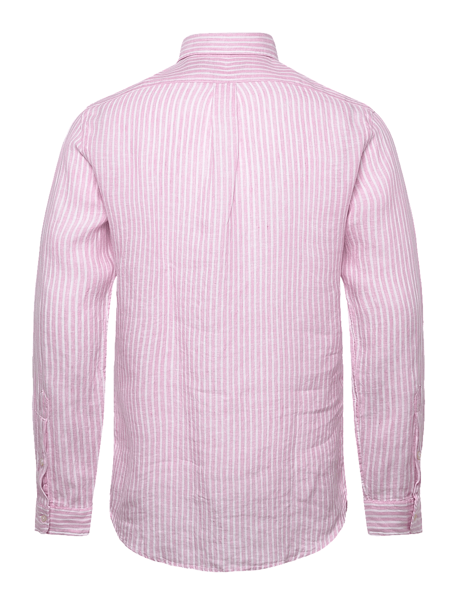 Polo Ralph Lauren - Custom Fit Striped Linen Shirt - triibulised särgid - 5137b pink white - 2