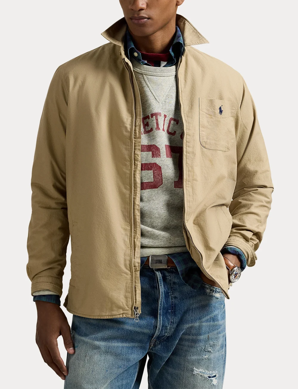 Polo Ralph Lauren - Garment-Dyed Oxford Overshirt - shop by occasion - surrey tan - 5