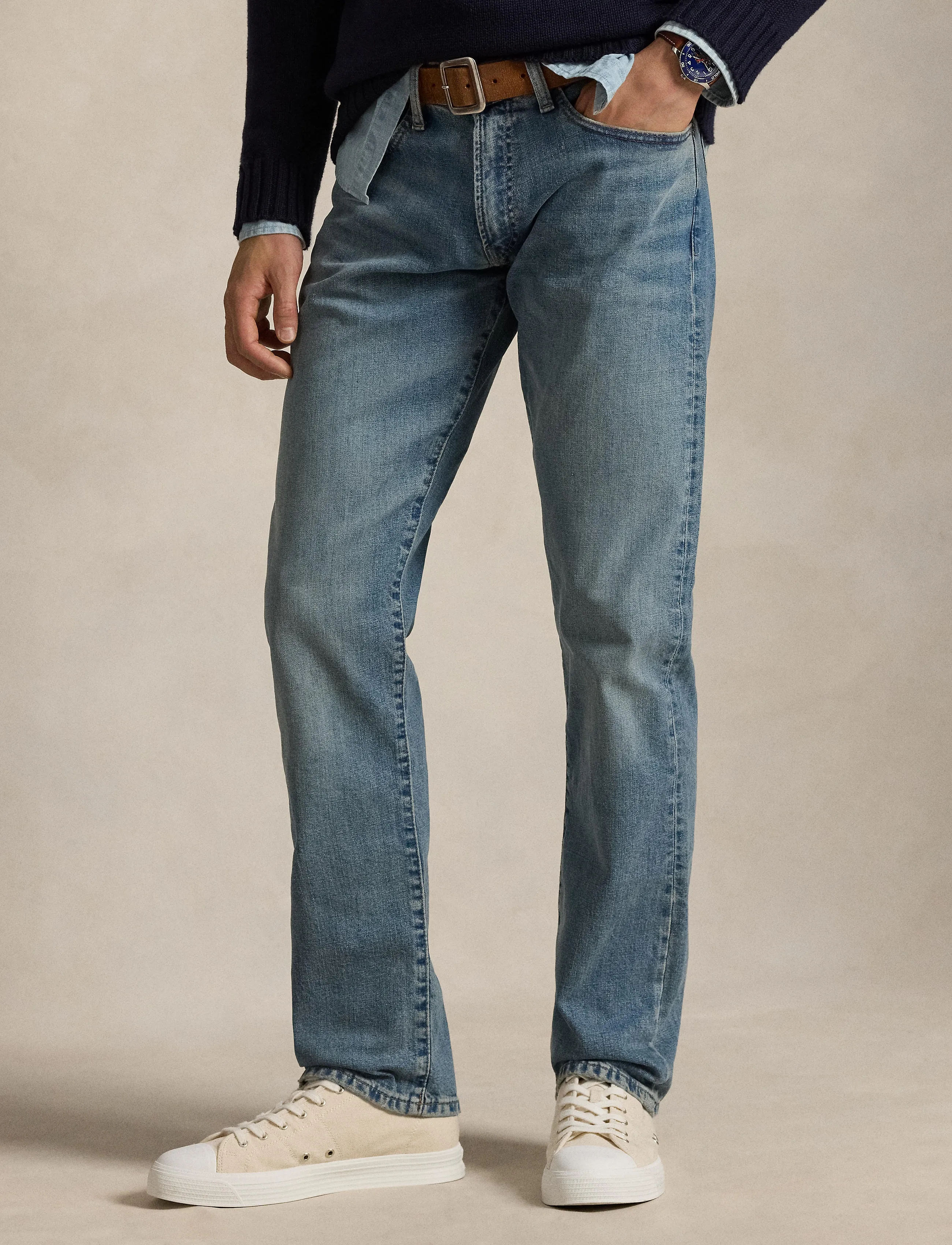 Polo Ralph Lauren Low Str Denim-Hampton Relaxed Stra, 32 x 34, Jeans, Blau - Regular, Männerswear
