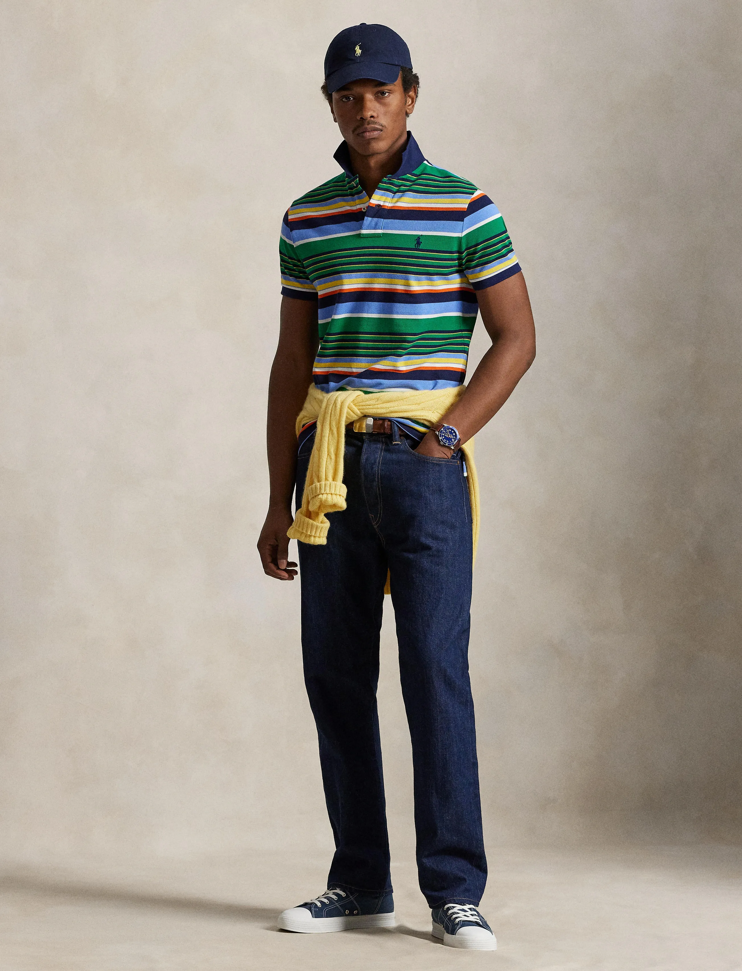 Polo Ralph Lauren 20/1 Yd Mesh-Knt-Polo, XS, Polos, Grün - Short-sleeved, Männer