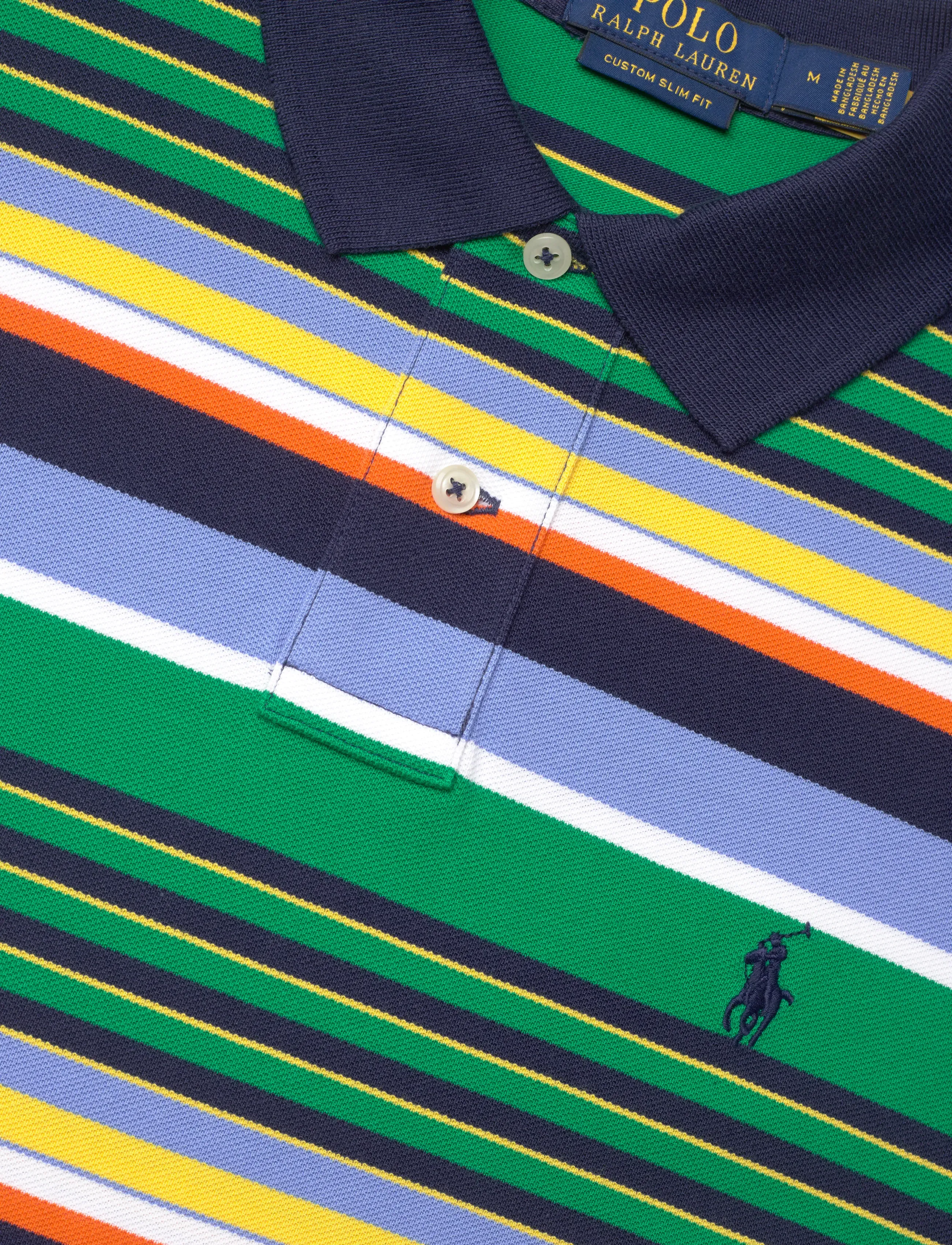 Polo Ralph Lauren - 20/1 YD MESH-KNT-POLO - kortærmede poloer - billiard stripe m - 4