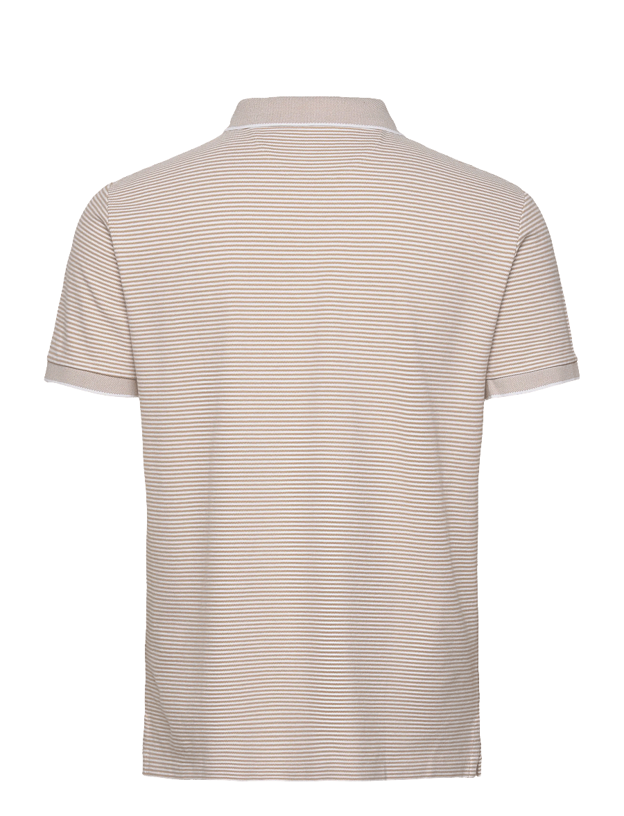 Polo Ralph Lauren - Custom Slim Striped Stretch Mesh Polo - kurzärmelig - classic khaki/whi - 1