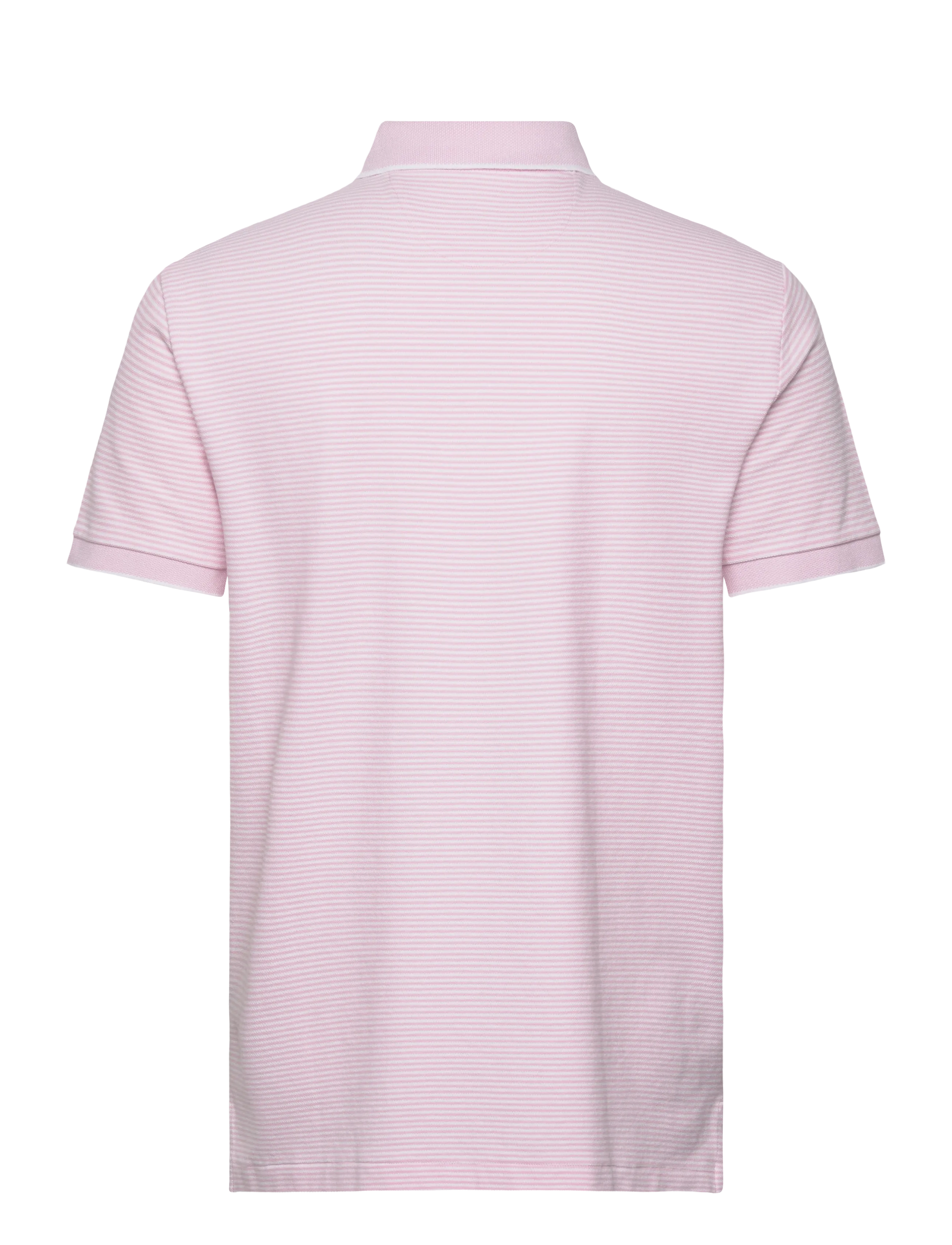 Polo Ralph Lauren - Custom Slim Striped Stretch Mesh Polo - short-sleeved polos - garden pink/white - 1