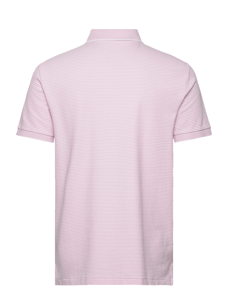 Polo Ralph Lauren - Custom Slim Striped Stretch Mesh Polo - kortärmade pikéer - garden pink/white - 1