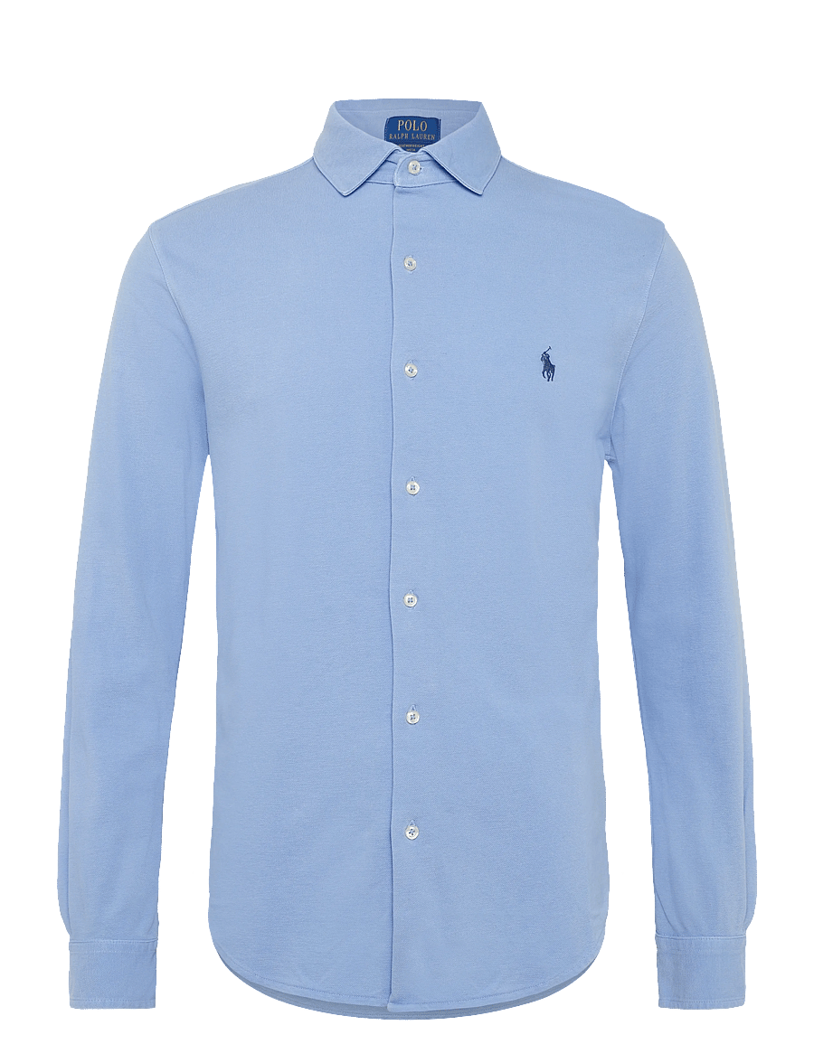 Polo Ralph Lauren - 30/1 FW MESH-KNT-SHIRT - vabaajasärgid - canvas blue - 0