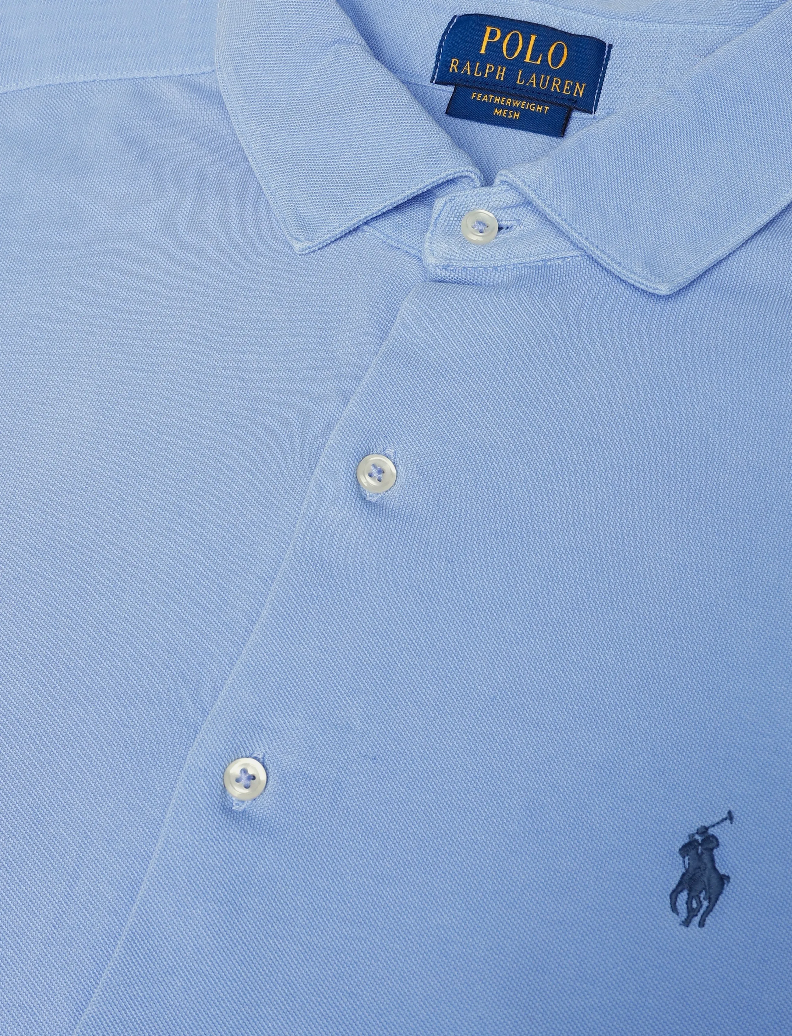 Polo Ralph Lauren - 30/1 FW MESH-KNT-SHIRT - vabaajasärgid - canvas blue - 2
