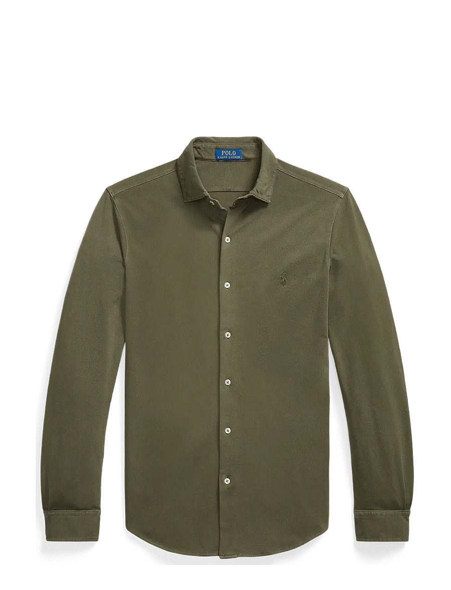 Polo Ralph Lauren - Featherweight Mesh Shirt - casual skjorter - outdoors olive/c5 - 1