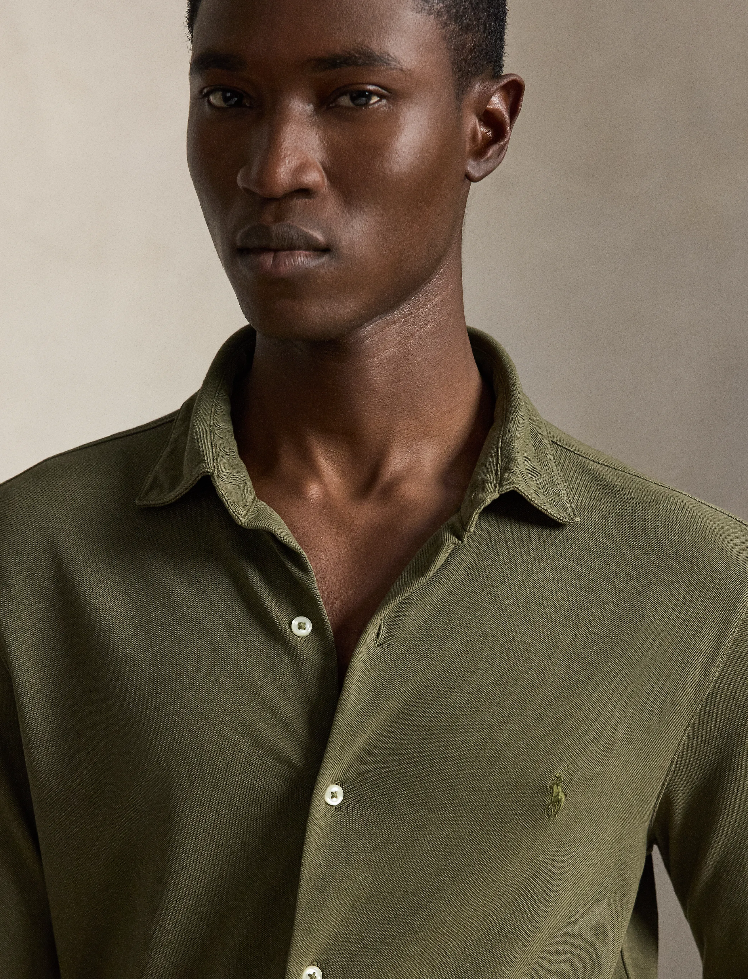 Polo Ralph Lauren - Featherweight Mesh Shirt - casual skjorter - outdoors olive/c5 - 3