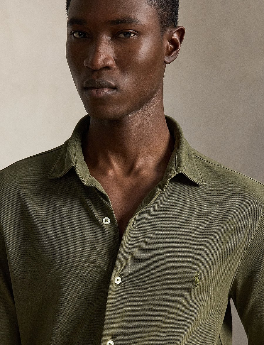 Polo Ralph Lauren - Featherweight Mesh Shirt - casual skjorter - outdoors olive/c5 - 3