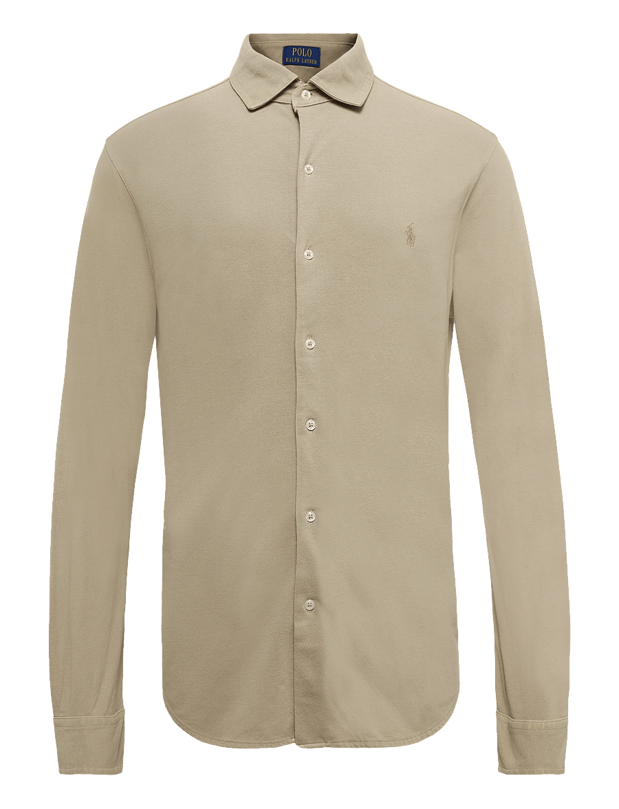 Polo Ralph Lauren - 30/1 FW MESH-KNT-SHIRT - vabaajasärgid - rl khaki/c8668 - 1