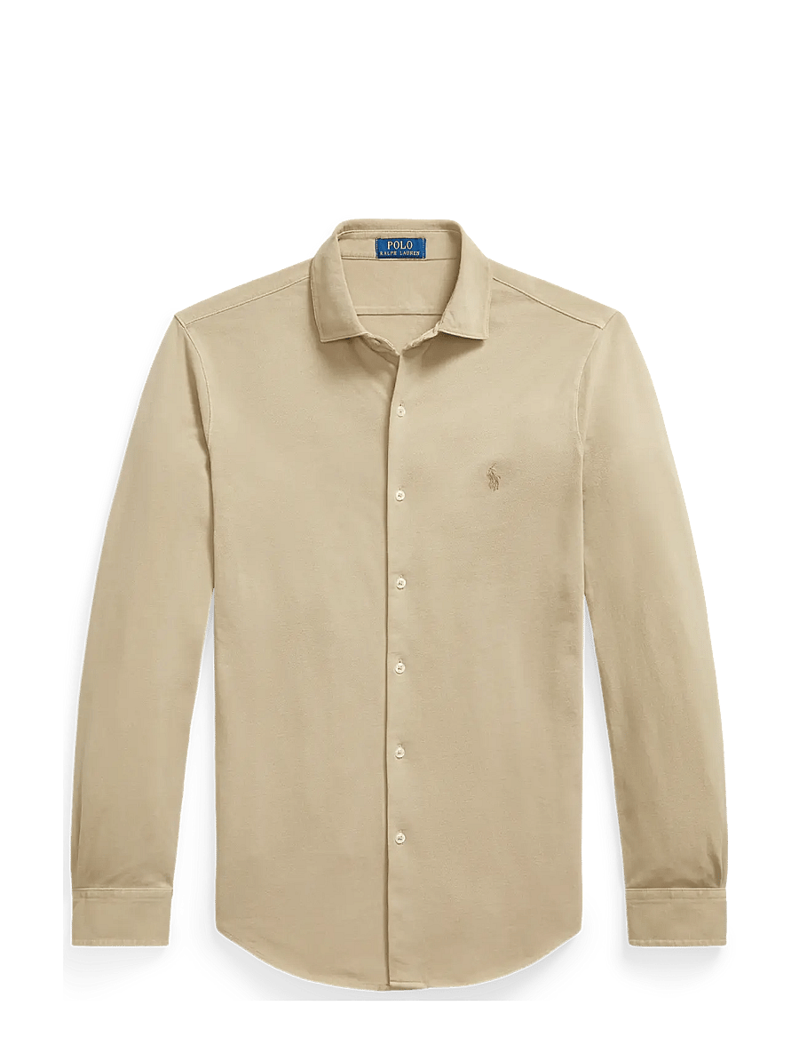 Polo Ralph Lauren - Featherweight Mesh Shirt - casual skjorter - rl khaki/c8668 - 1
