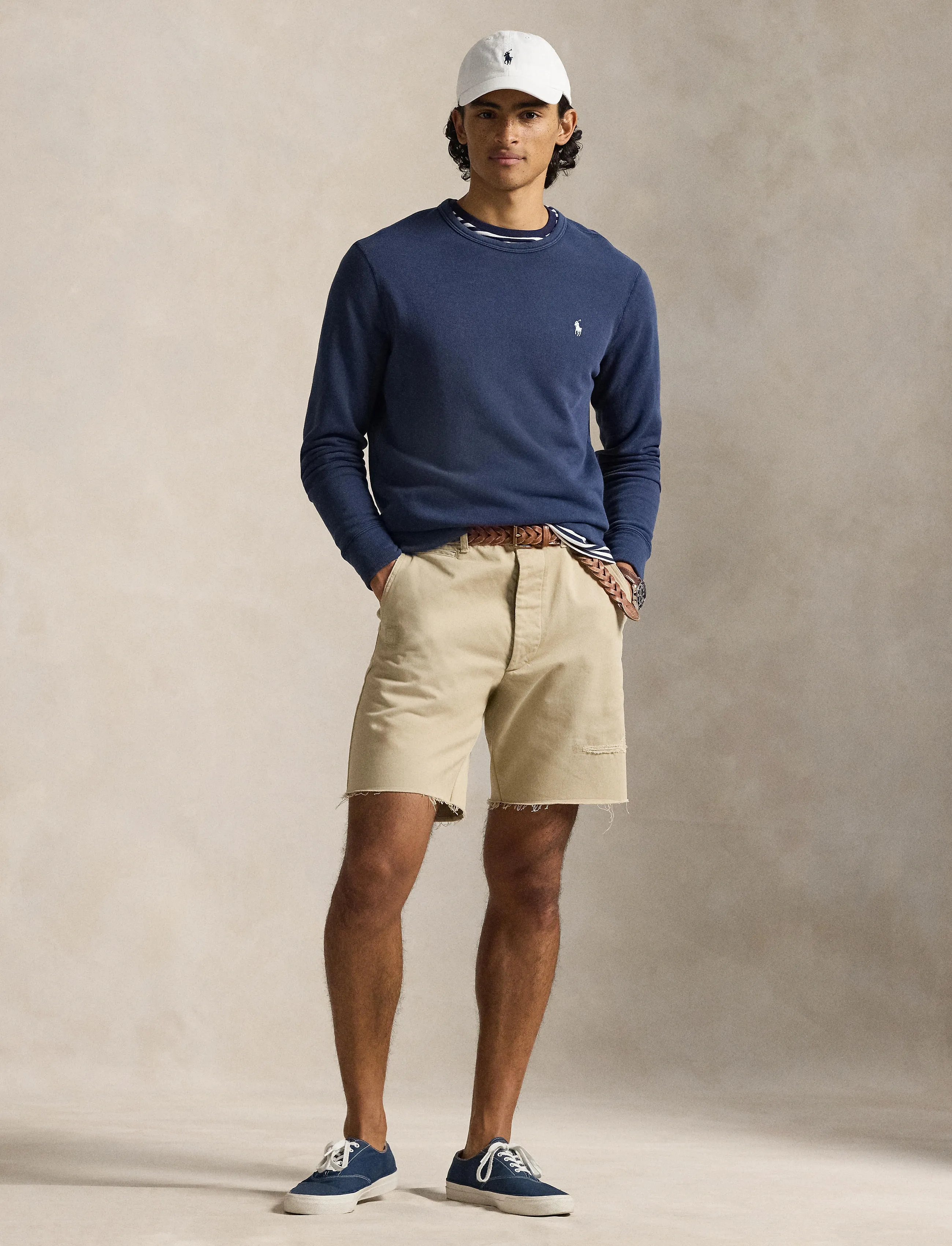 Polo Ralph Lauren French Terry Sweatshirt, Mænd, French Terry Sweatshirt, Navy, Str: XS