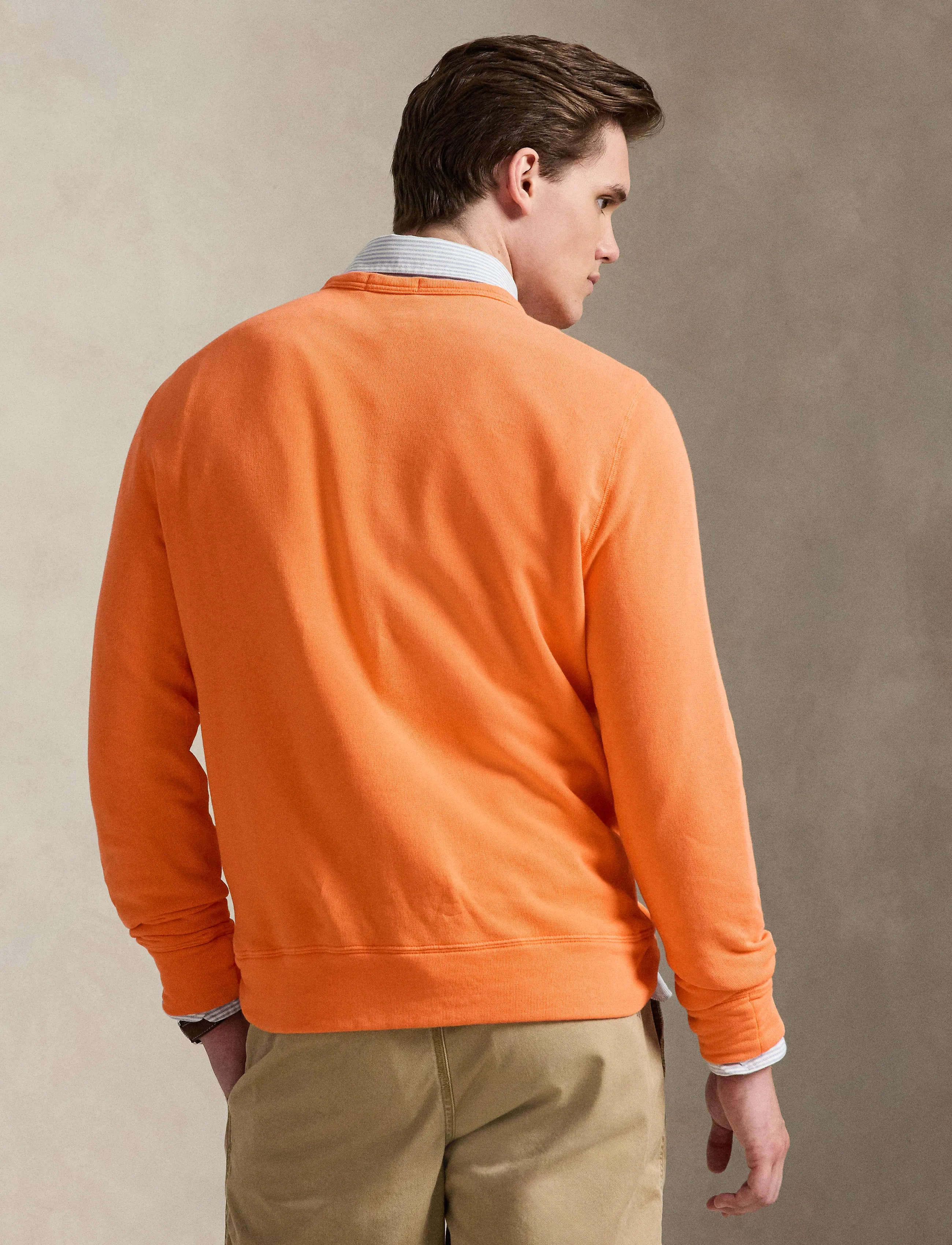 Polo Ralph Lauren French Terry Sweatshirt, Mænd, French Terry Sweatshirt, Orange, Str: XL