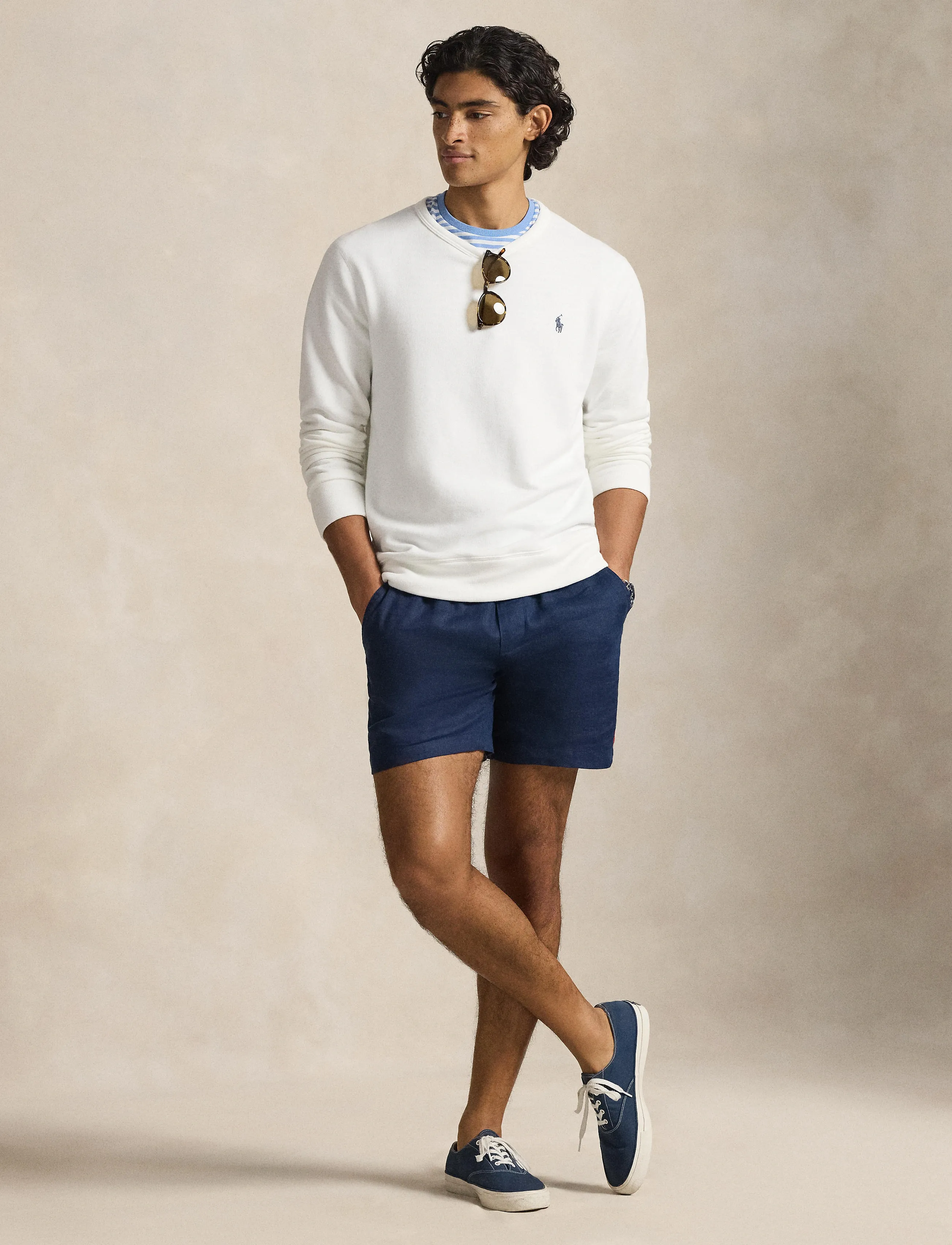 Polo Ralph Lauren French Terry Sweatshirt, S, Sweatshirts & Hoodies, Weiß - Sweatshirts, Männerswear