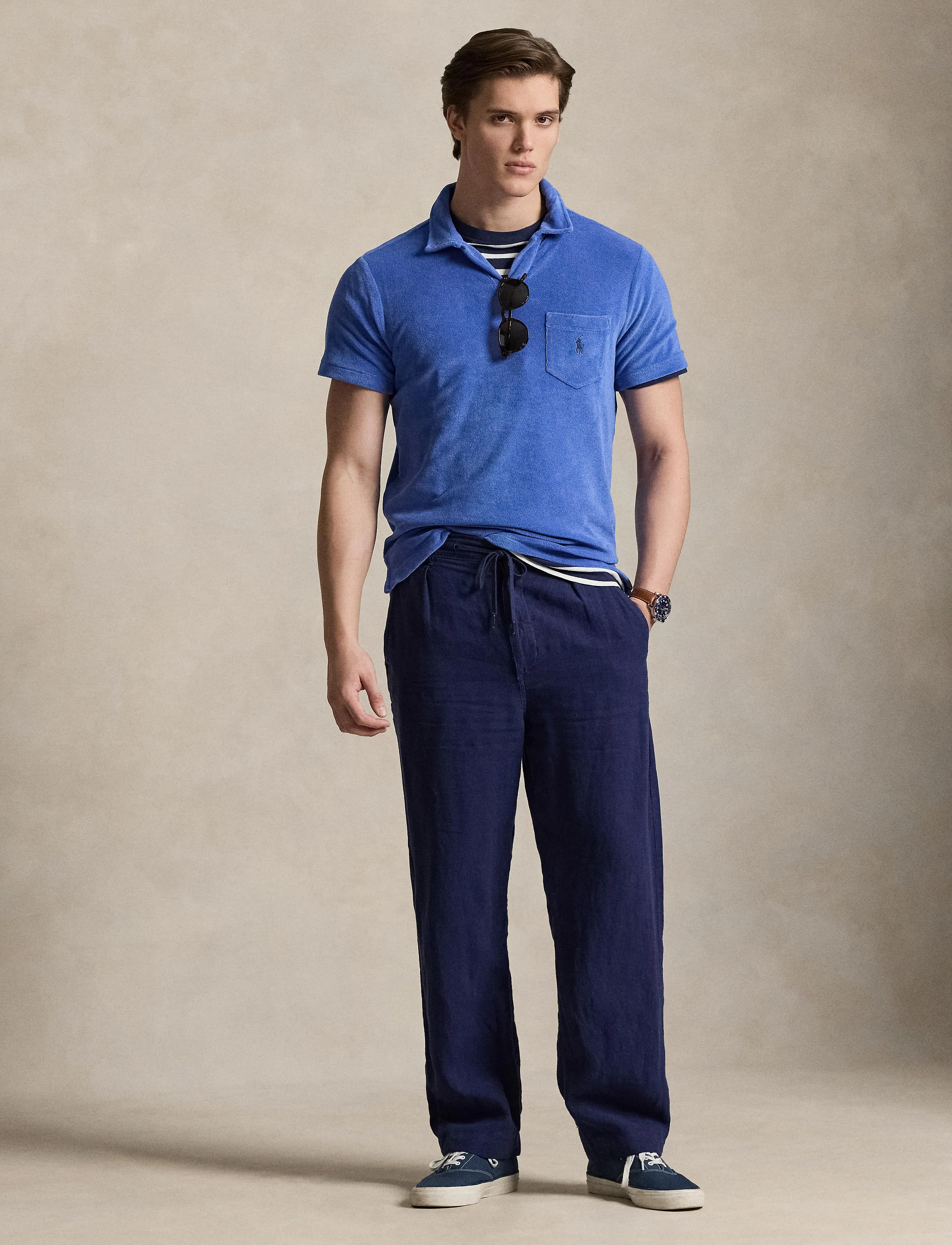 Polo Ralph Lauren 710A12491005, XXL, Polos, Blau - Short-sleeved, Männerswear