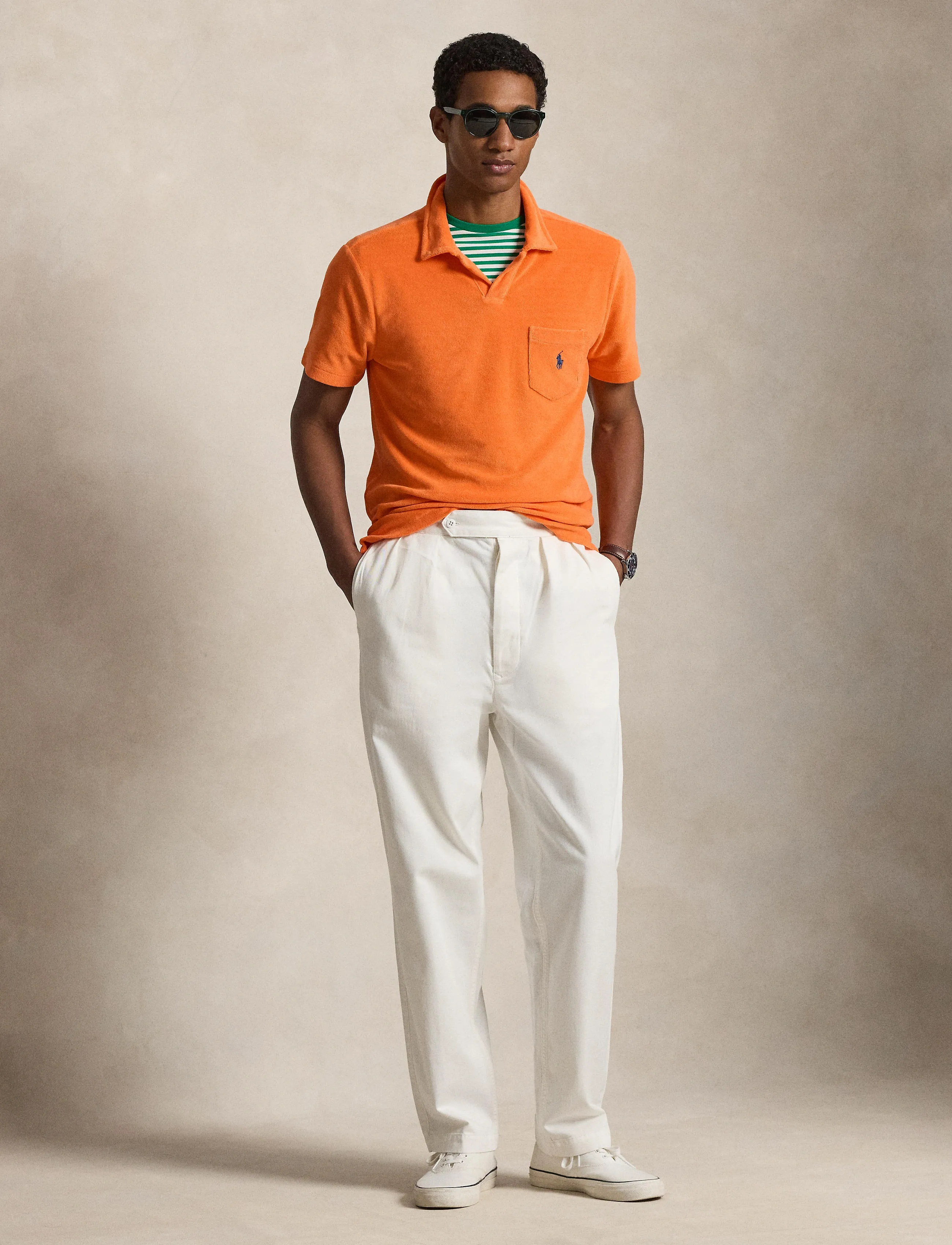 Polo Ralph Lauren 710A12491005, M, Polos, Orange - Short-sleeved, Männerswear